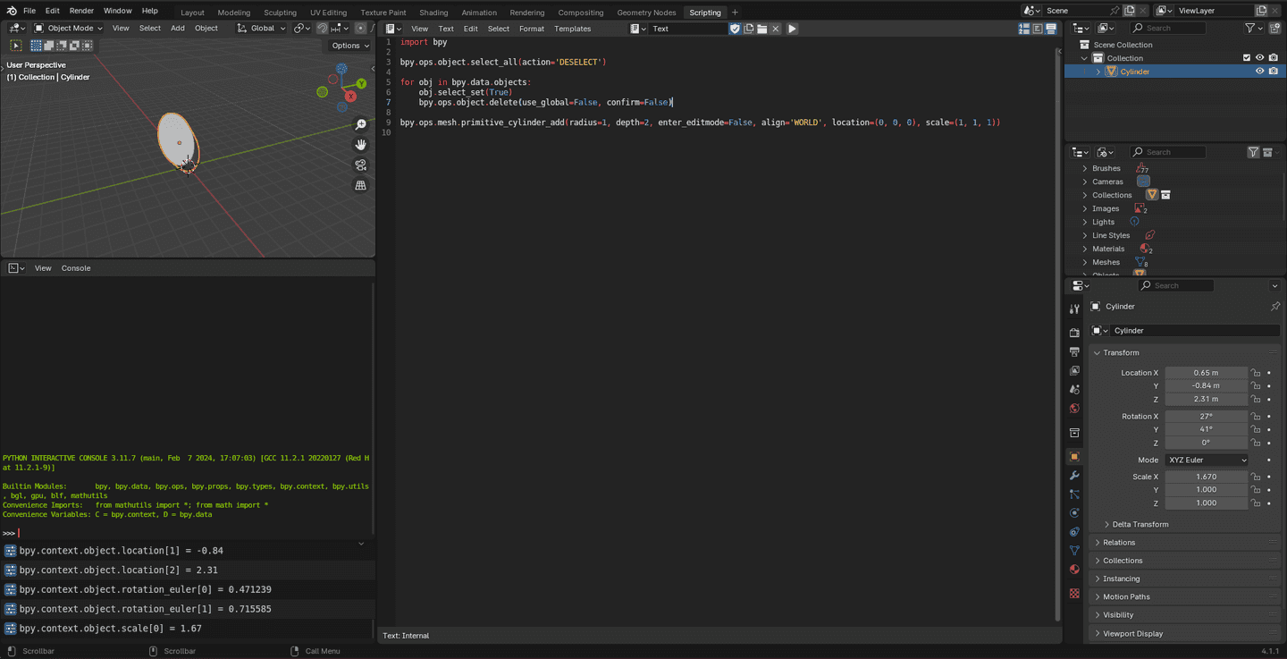 Creating 3D objects on Blender using Python | DuckLabs
