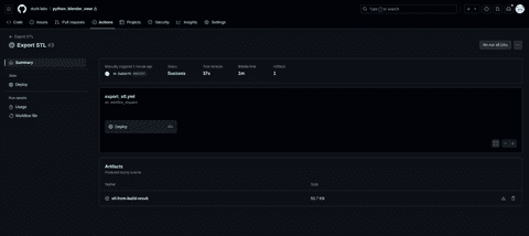 Using Github Actions to generate STL files from Python code | DuckLabs